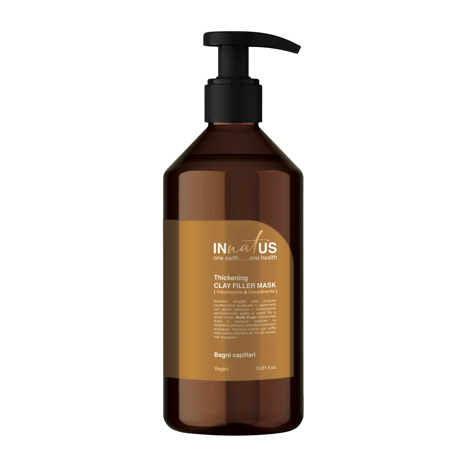Ущільнююча маска для волосся INnatUS Thickening Clay Filler Mask, 1000 ml