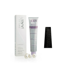 Крем-краска без аммиака с протеинами жемчуга SCREEN Purease 1N (1.0) Black, 100 ml
