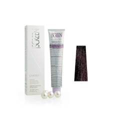 Крем-краска без аммиака с протеинами жемчуга SCREEN Purease 3V (3.2) Violet Dark Brown, 100 ml