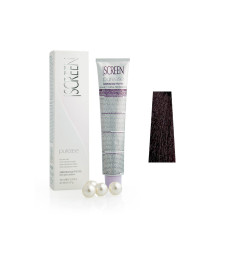 Крем-краска без аммиака с протеинами жемчуга SCREEN Purease 4V (4.2) Violet Brown, 100 ml