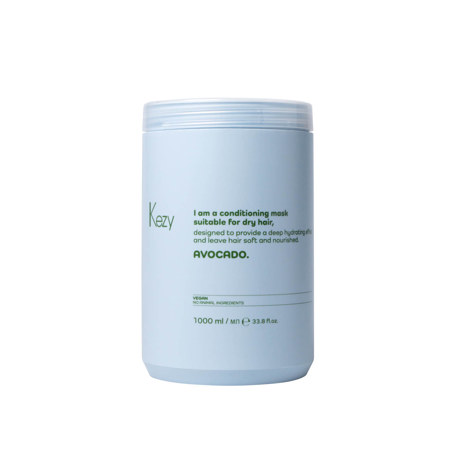 Кондиціонуюча ліпідна маска для сухого волосся Kezy Avocado Mask, 1000 мл