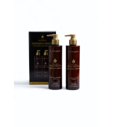 Набір для процедури відновлення волосся LʼANZA Keratin Healing Oil Emergency Service Backbar Kit,  296 ml/296 ml
