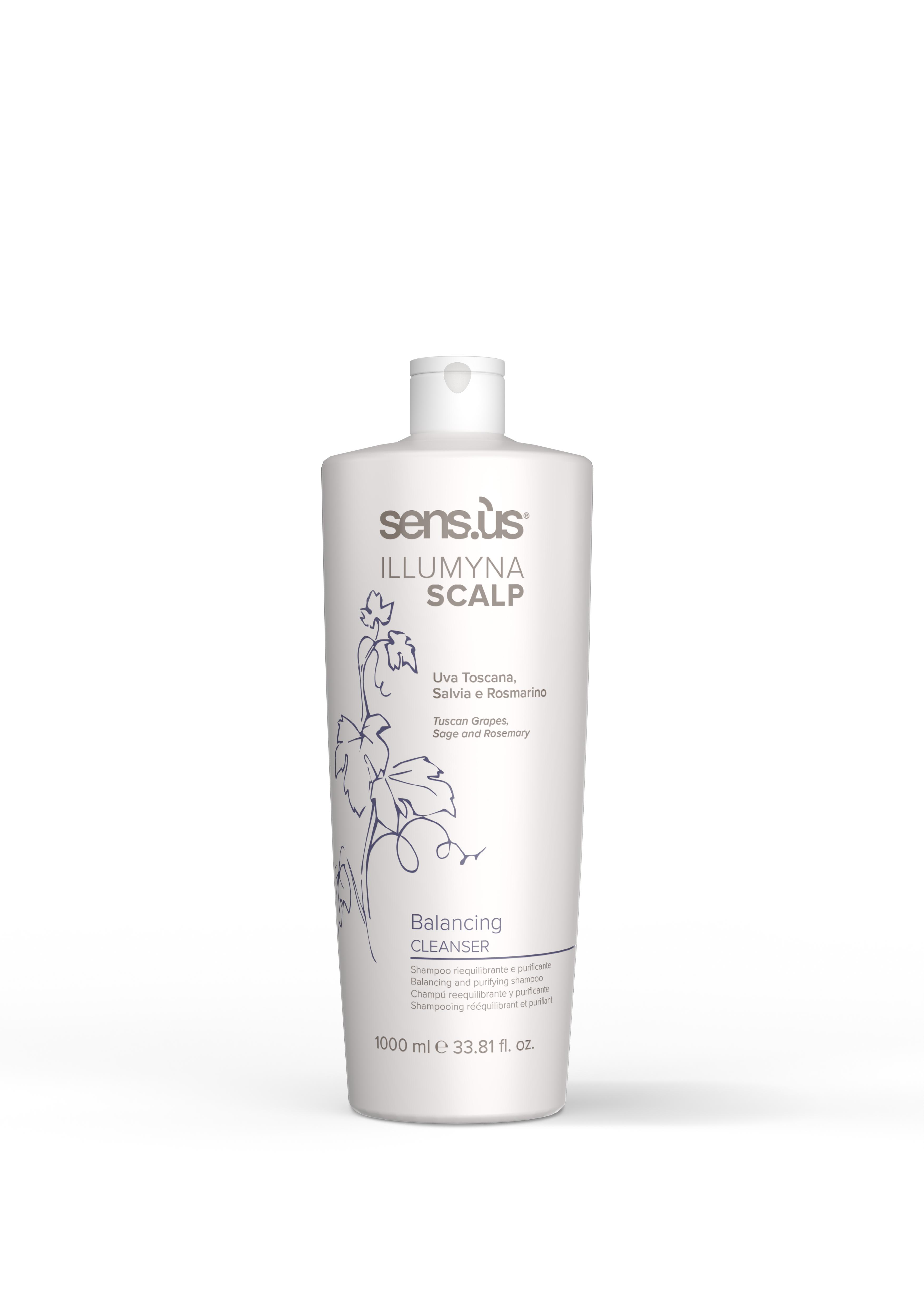 Шампунь для жирної шкіри голови Sens.Us Illumyna Scalp Balancing Cleanser 1000 мл