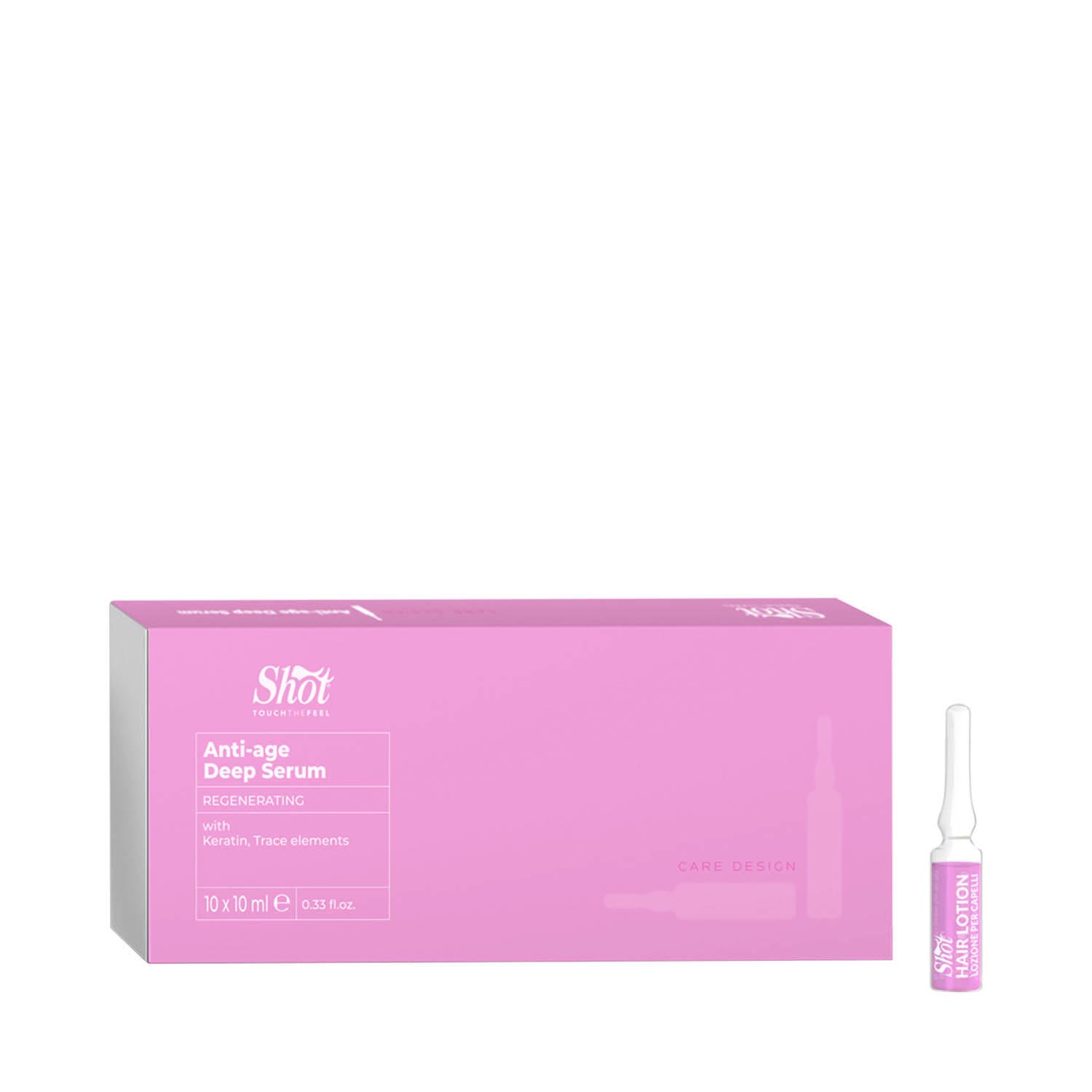 Відновлююча сироватка для волосся Shot Design Anti-аge Deep Serum, 10 х 10 ml