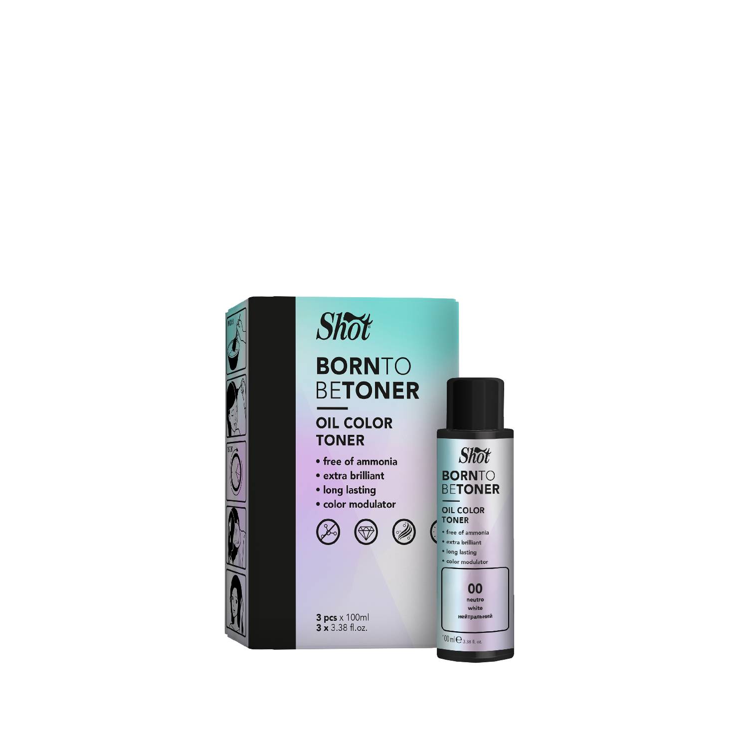 Кислий напівперманентний гелевий барвник для тонування волосся SHOT Born to be Toner Колір: 10.3, 100 ml