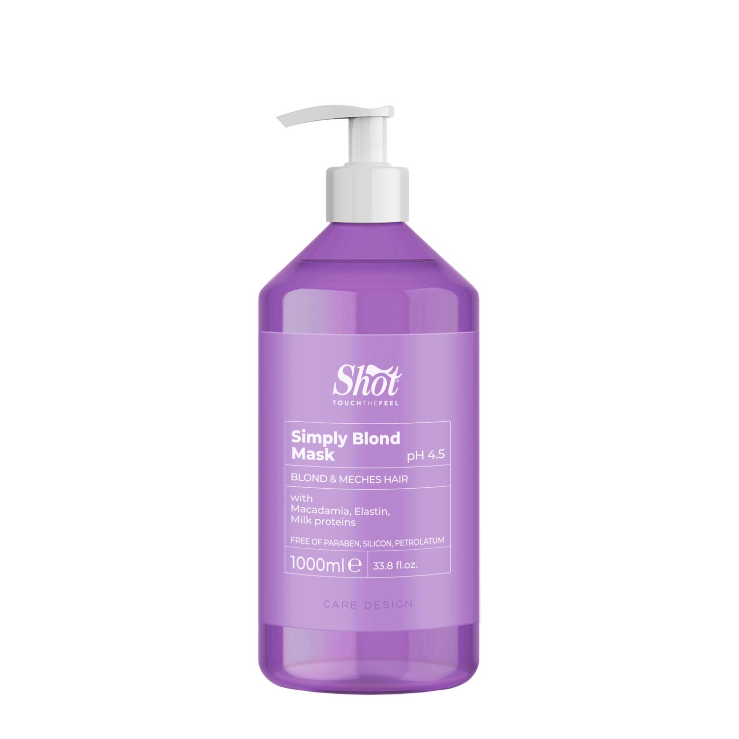 Маска для освітленого та мелірованого волосся Shot Design Simply Blond Mask, 1000 ml