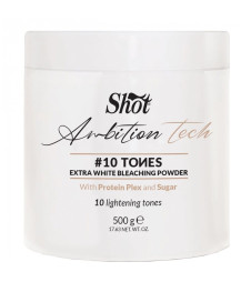 Екстрабілий знебарвлювальний порошок для волосся на 10 ТОНІВ SHOT Extra White Bleaching Color