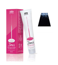 Крем-фарба для волосся з колагеном SHOT DNA Hair Color Crem (Колір: 1.10 Синьо-чорний)