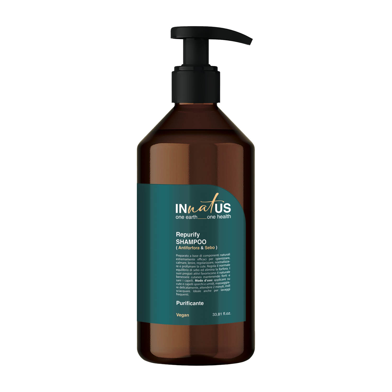 Шампунь для глибокого очищення шкіри голови INnatUS Repurify Shampoo, 1000 ml - 1