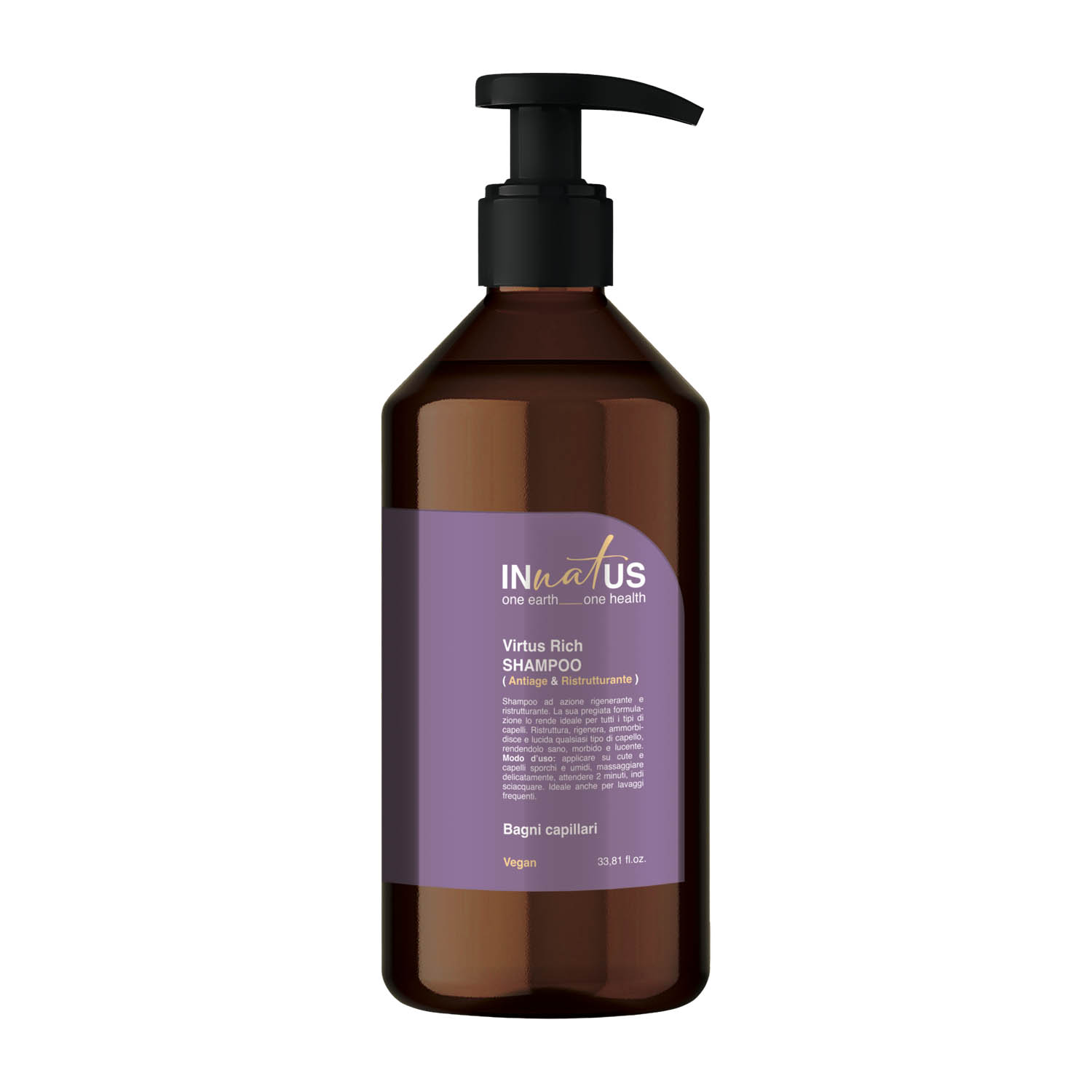 Відновлюючий шампунь для волосся INnatUS Virtus Rich Shampoo, 1000 ml - 1