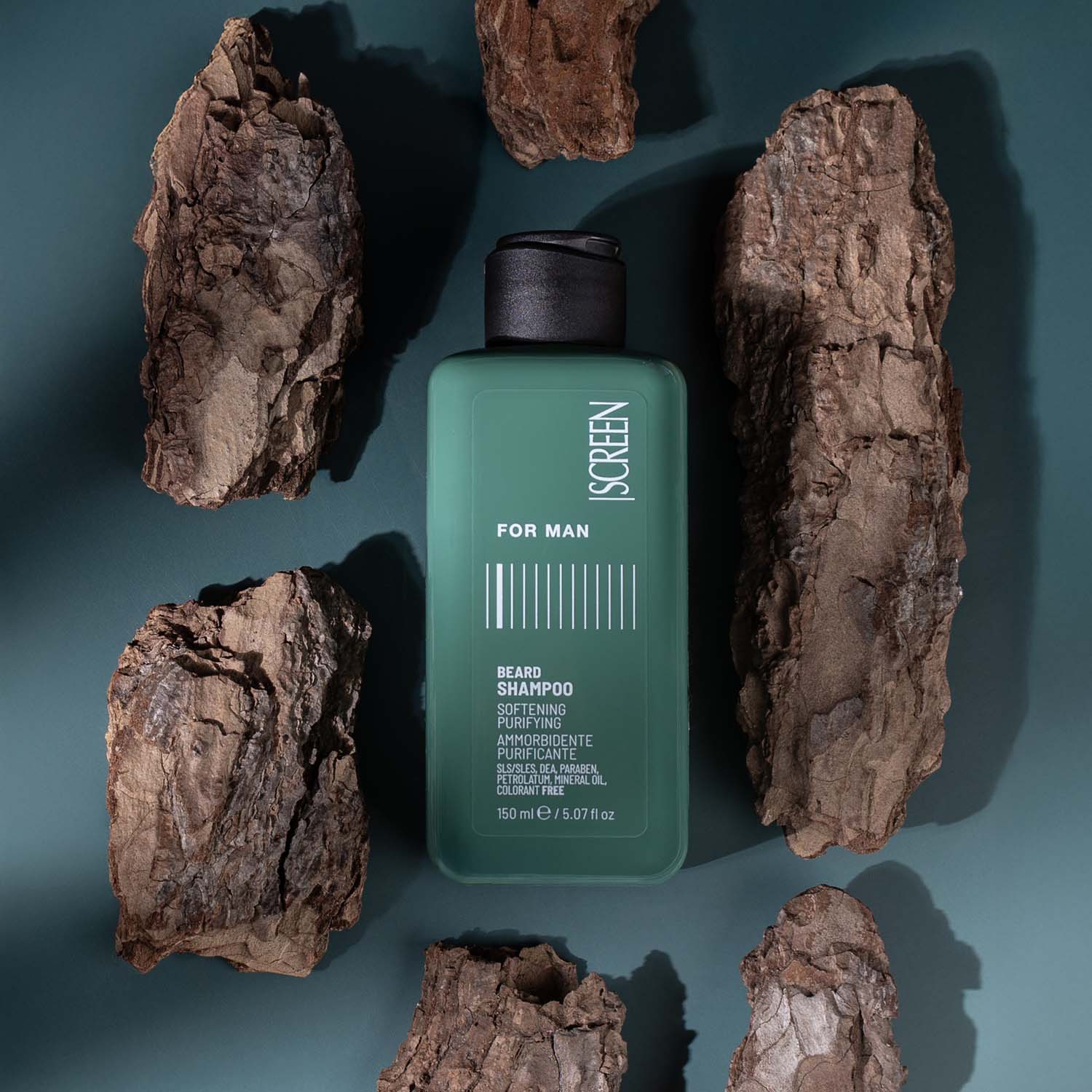 Зволожуючий і очищаючий шампунь для бороди SCREEN For Man Beard Shampoo, 150 ml - 3