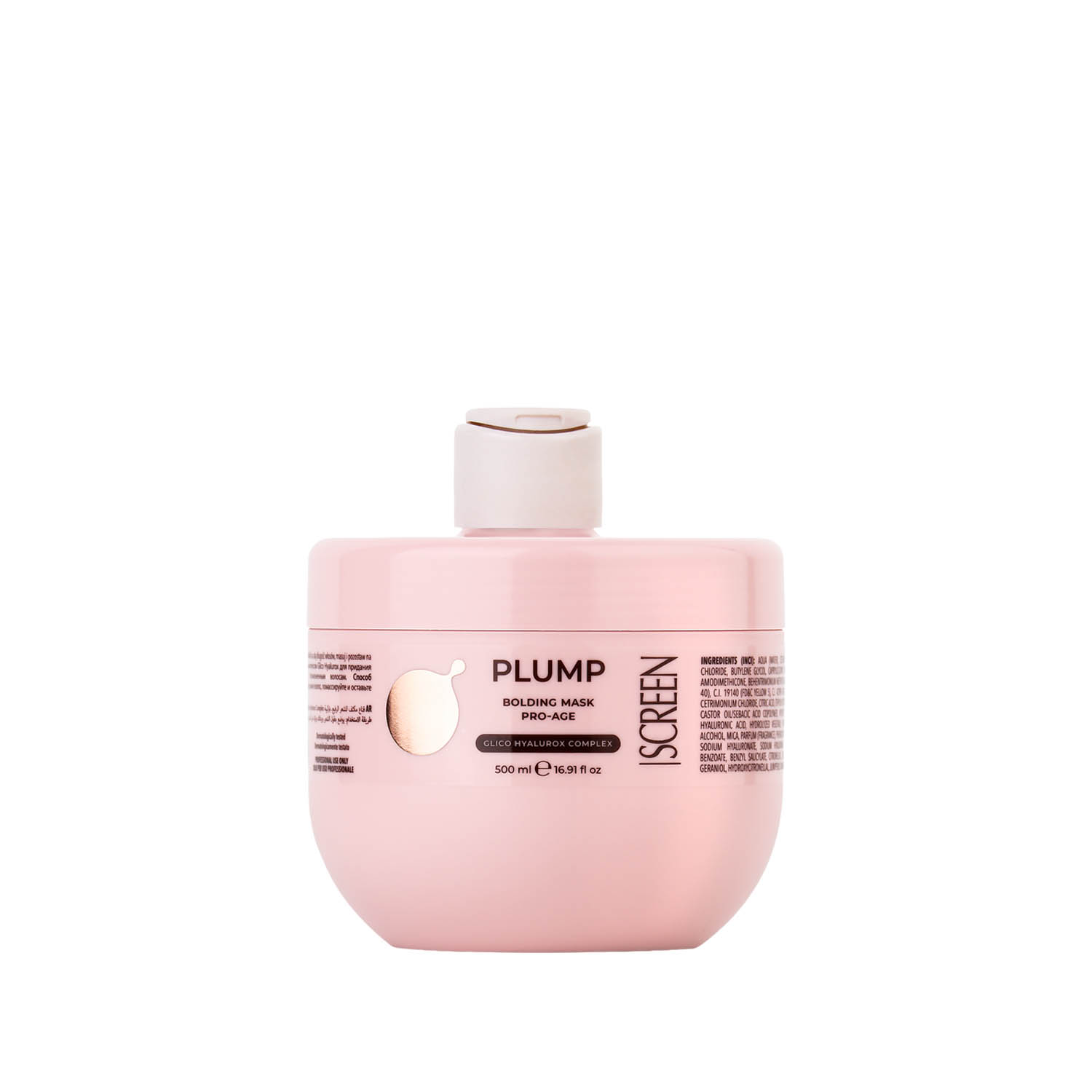 Живильна маска для тьмяного та ослабленого волоссся (Крок 3) SCREEN Plump Bolding Mask Pro-Age, 500 ml - 1