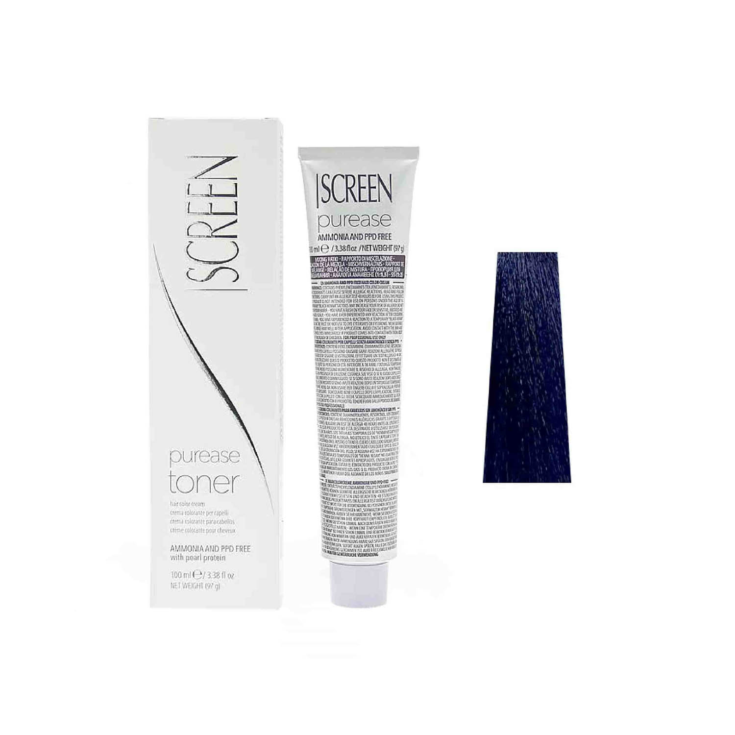 Крем-фарба без аміаку для тонування з протеїнами перлів SCREEN Purease Toner Blueberry Cola, 100 ml - 1