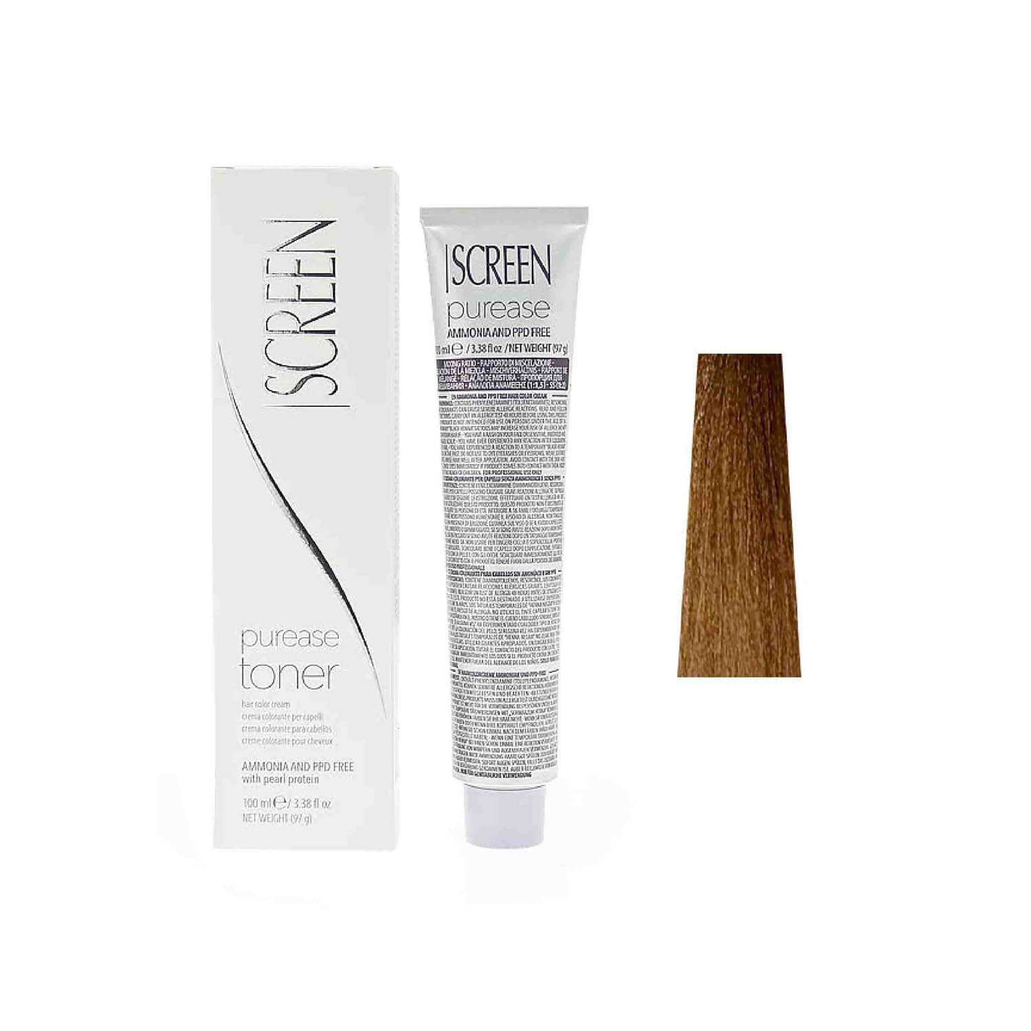 Крем-фарба без аміаку для тонування з протеїнами перлів SCREEN Purease Toner Sandy Cake, 100 ml - 1