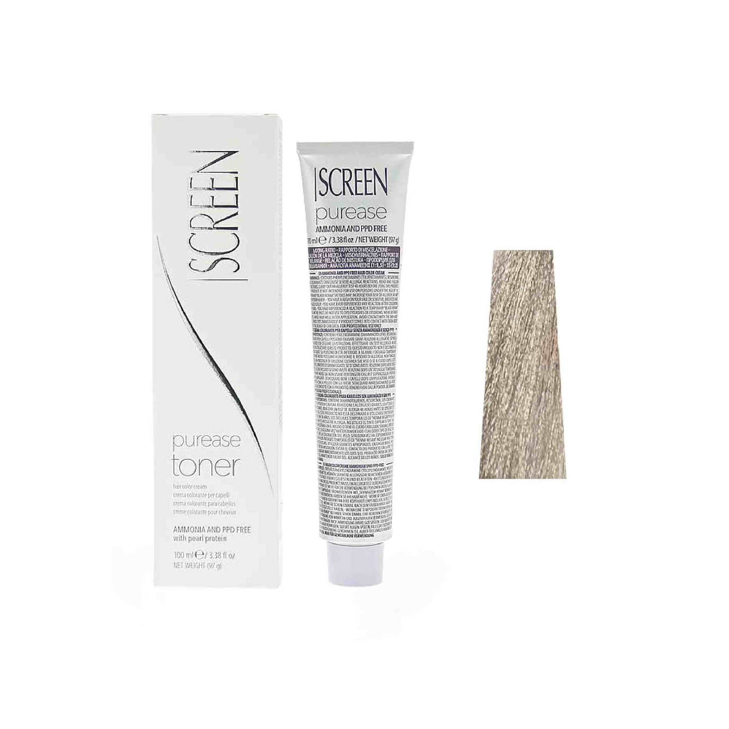Крем-фарба без аміаку для тонування з протеїнами перлів SCREEN Purease Toner Silver Candy, 100 ml - 1