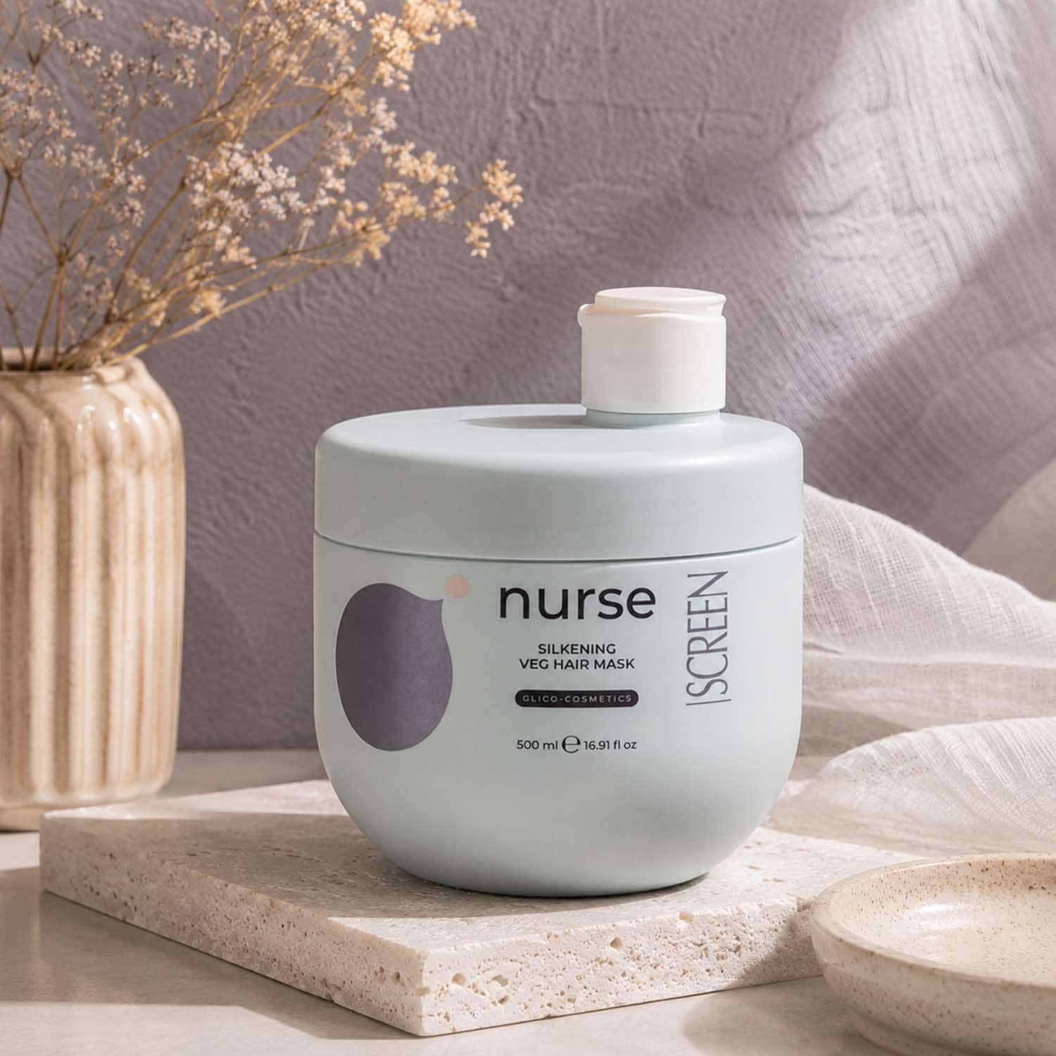 Интенсивная липидная маска для шелковистости волос SCREEN Purest Nurse Silkening Veg Hair Mask, 500 мл - 2