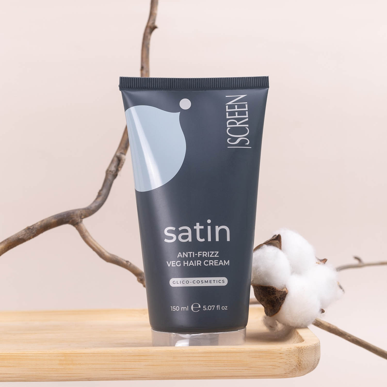 Дисциплинирующий крем для гладкости волос SCREEN Purest Satin Anti-Frizz Veg Hair Cream, 150 ml - 2