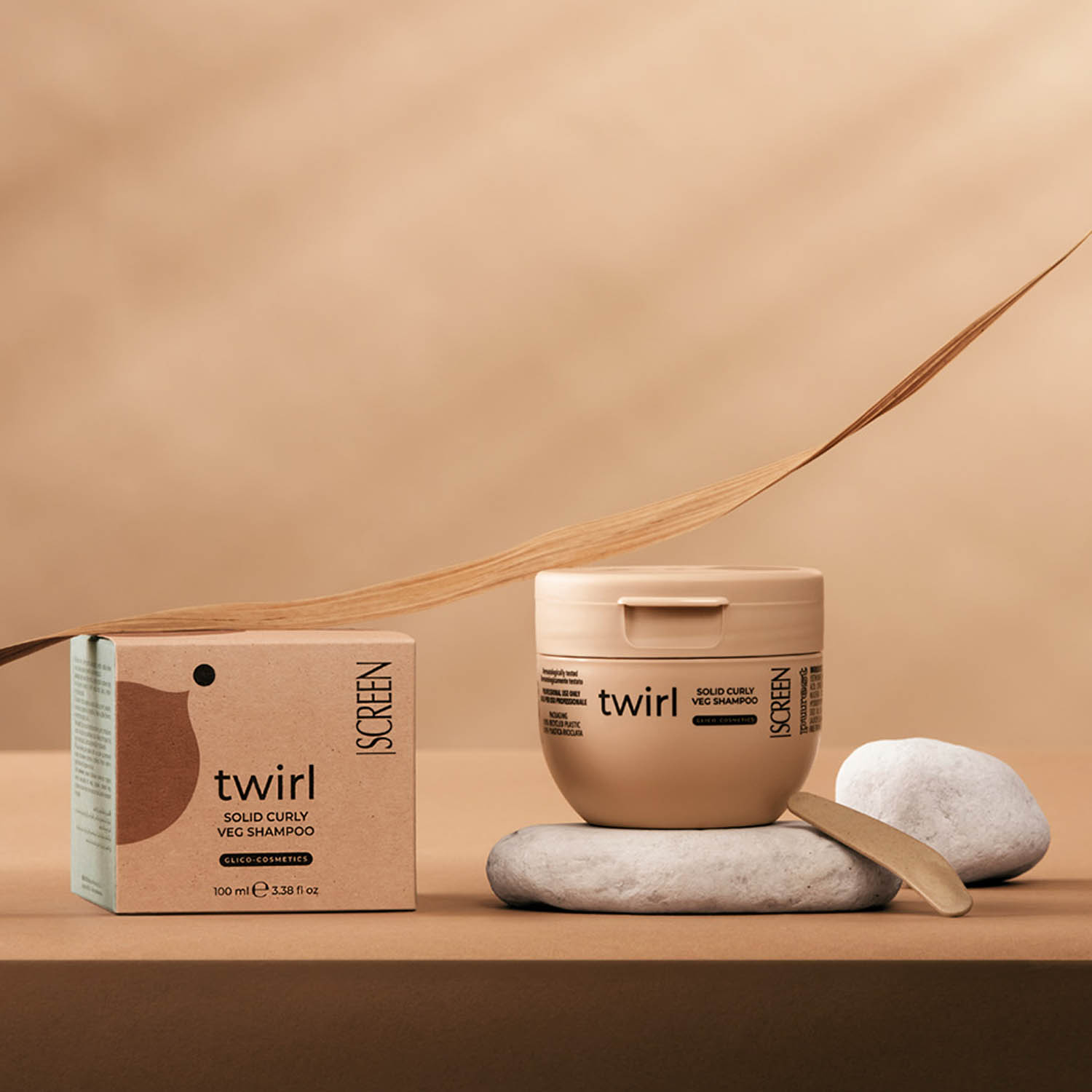 Твердий шампунь для кучерявого волосся SCREEN PurestTwirl Solid Curly Veg Shampoo, 100 ml - 2