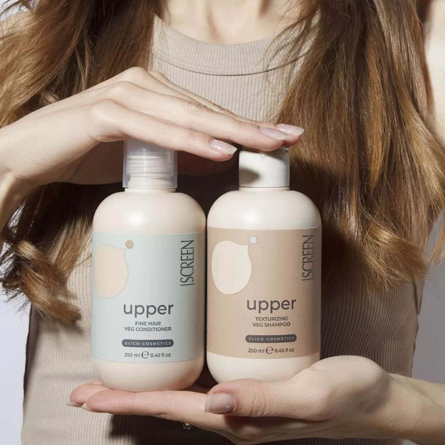 Шампунь з полісахаридами для обʼєму тонкого волосся SCREEN Purest Upper Texturizing Veg Shampoo, 250 ml - 2