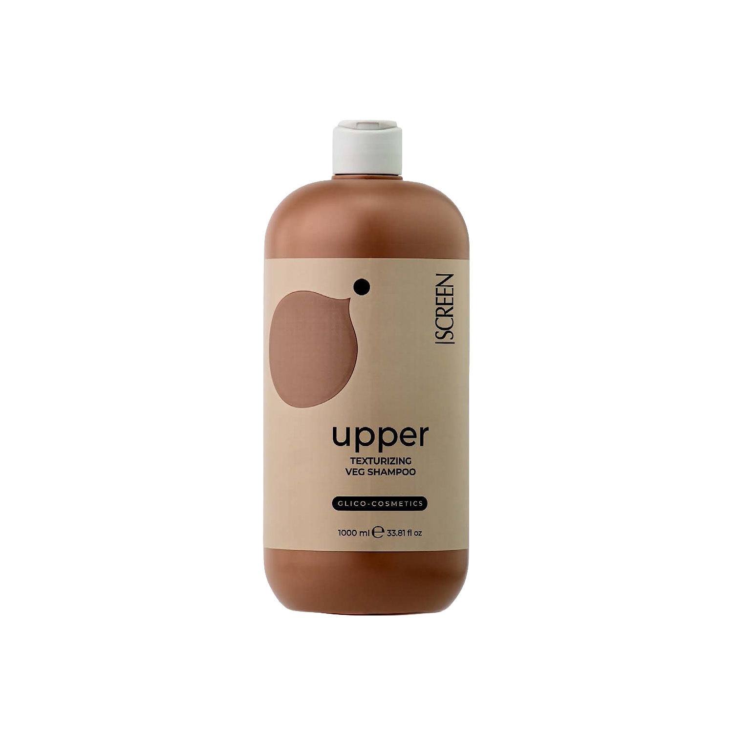 Шампунь з полісахаридами для обʼєму тонкого волосся SCREEN Purest Upper Texturizing Veg Shampoo, 1000 ml - 1