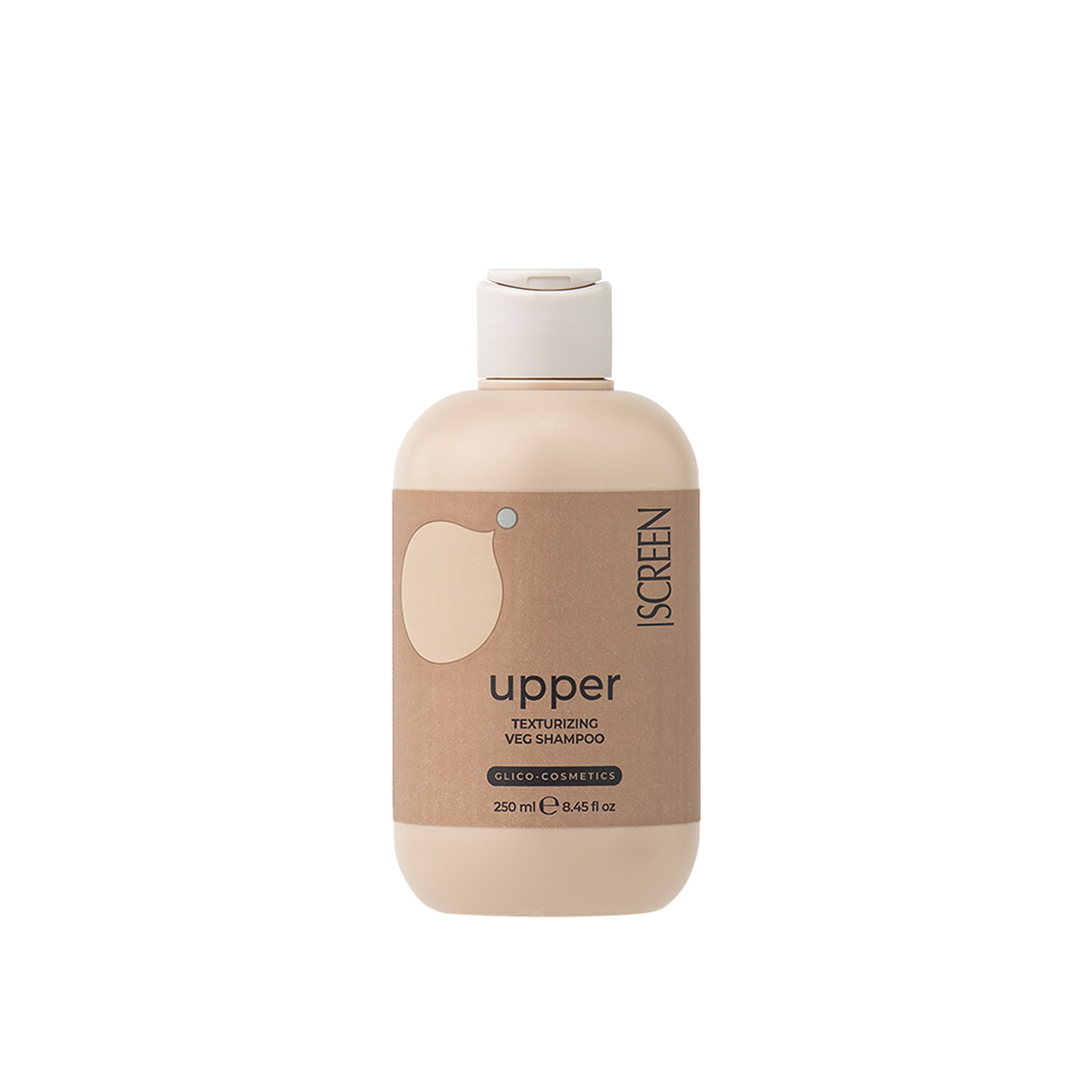Шампунь з полісахаридами для обʼєму тонкого волосся SCREEN Purest Upper Texturizing Veg Shampoo, 250 ml - 1