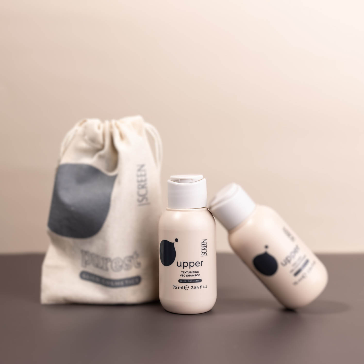 Шампунь з полісахаридами для об'єму тонкого волосся SCREEN Purest Upper Texturizing Veg Shampoo, 75 ml - 2