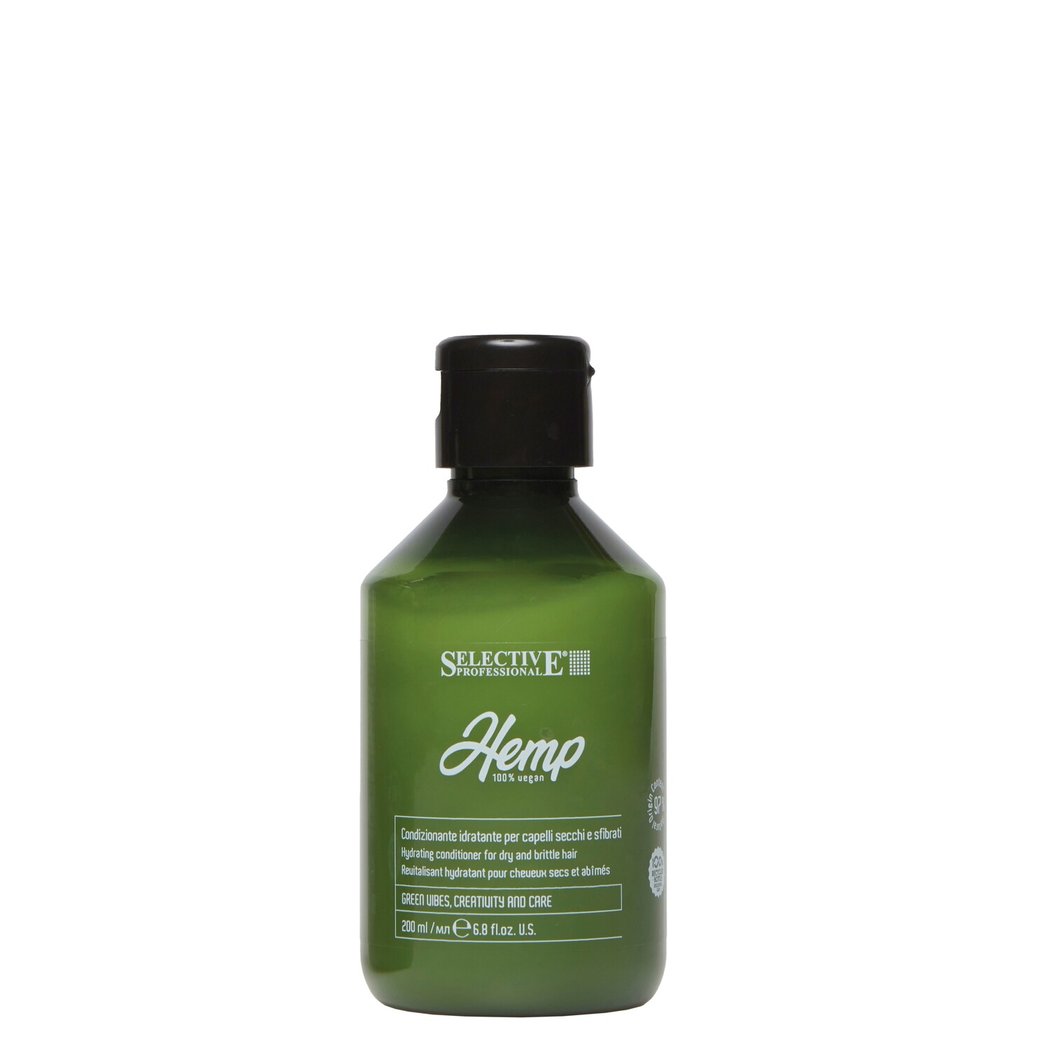 Зволожувальний кондиціонер для сухого та пошкодженого волосся Selective Professional Hemp Conditioner, 200 мл - 1