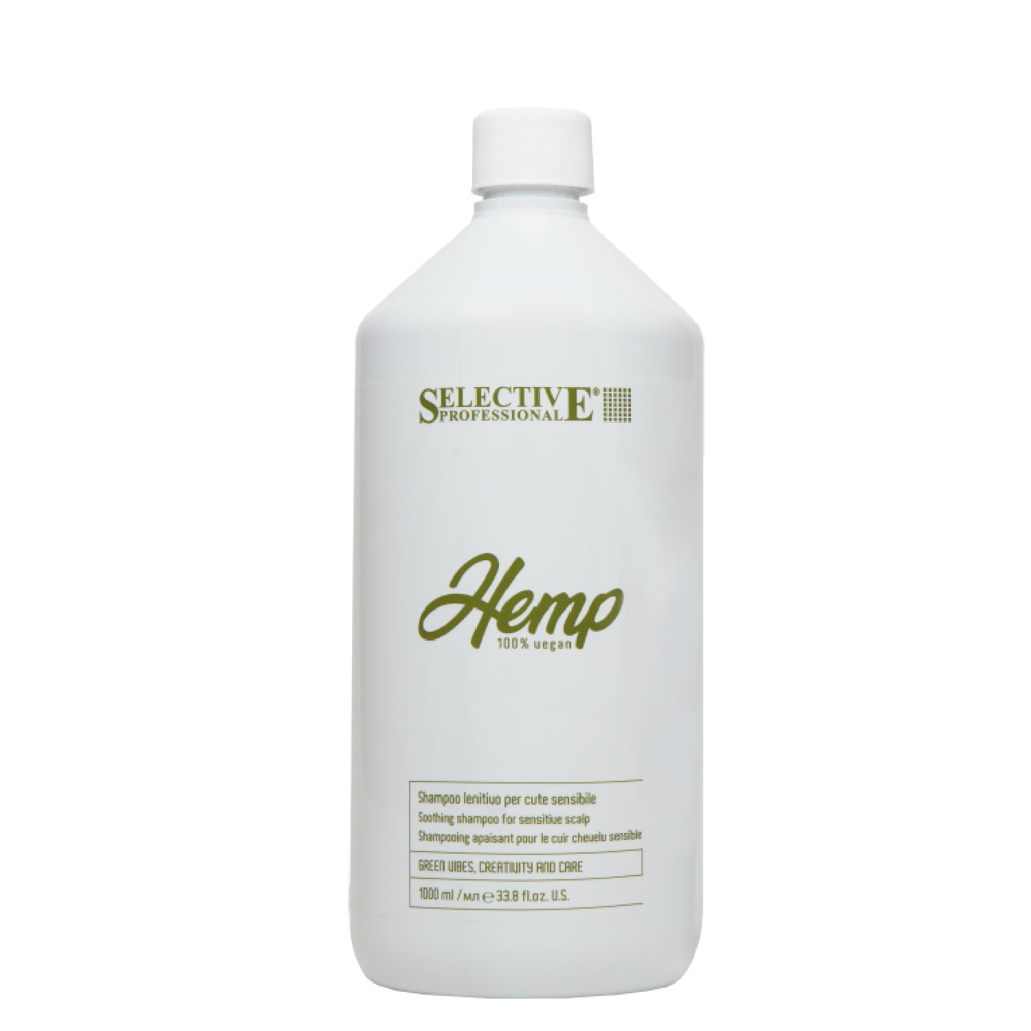 Шампунь для чутливої шкіри голови Selective Professional Hemp Lenitive Shampoo, 1000 мл - 1