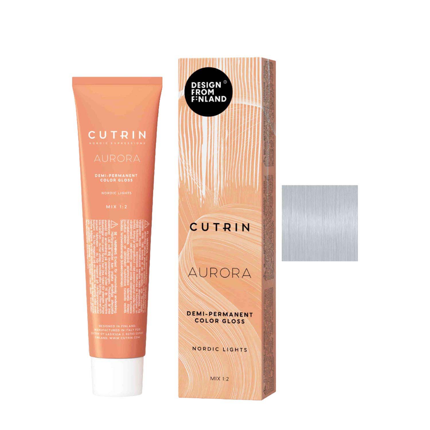 Гелевая безаммиачная краска для волос CUTRIN Aurora Nordic Lights 10.61 Platinum Pearl, 60 ml