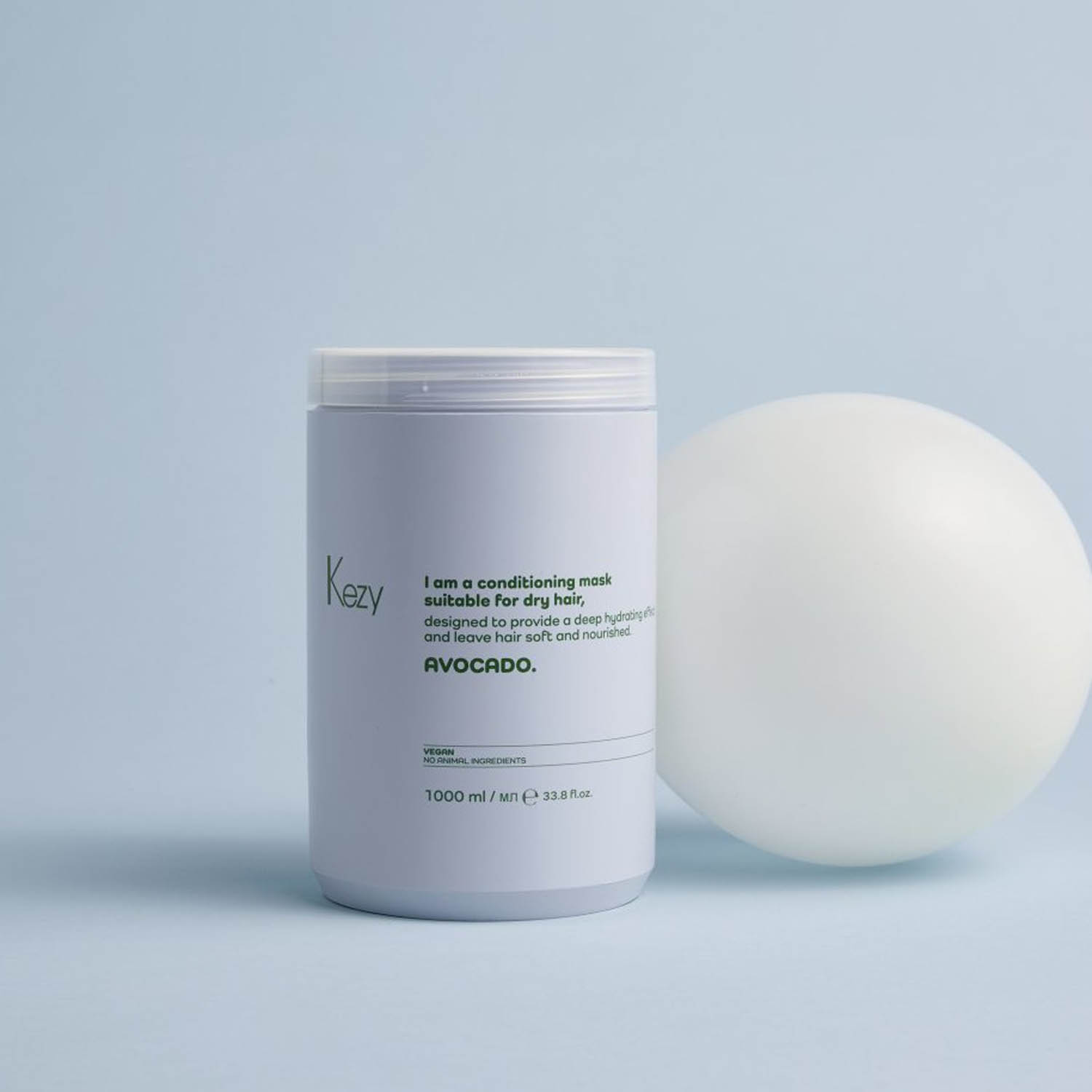 Кондиціонуюча ліпідна маска для сухого волосся Kezy Avocado Mask, 1000 ml - 2