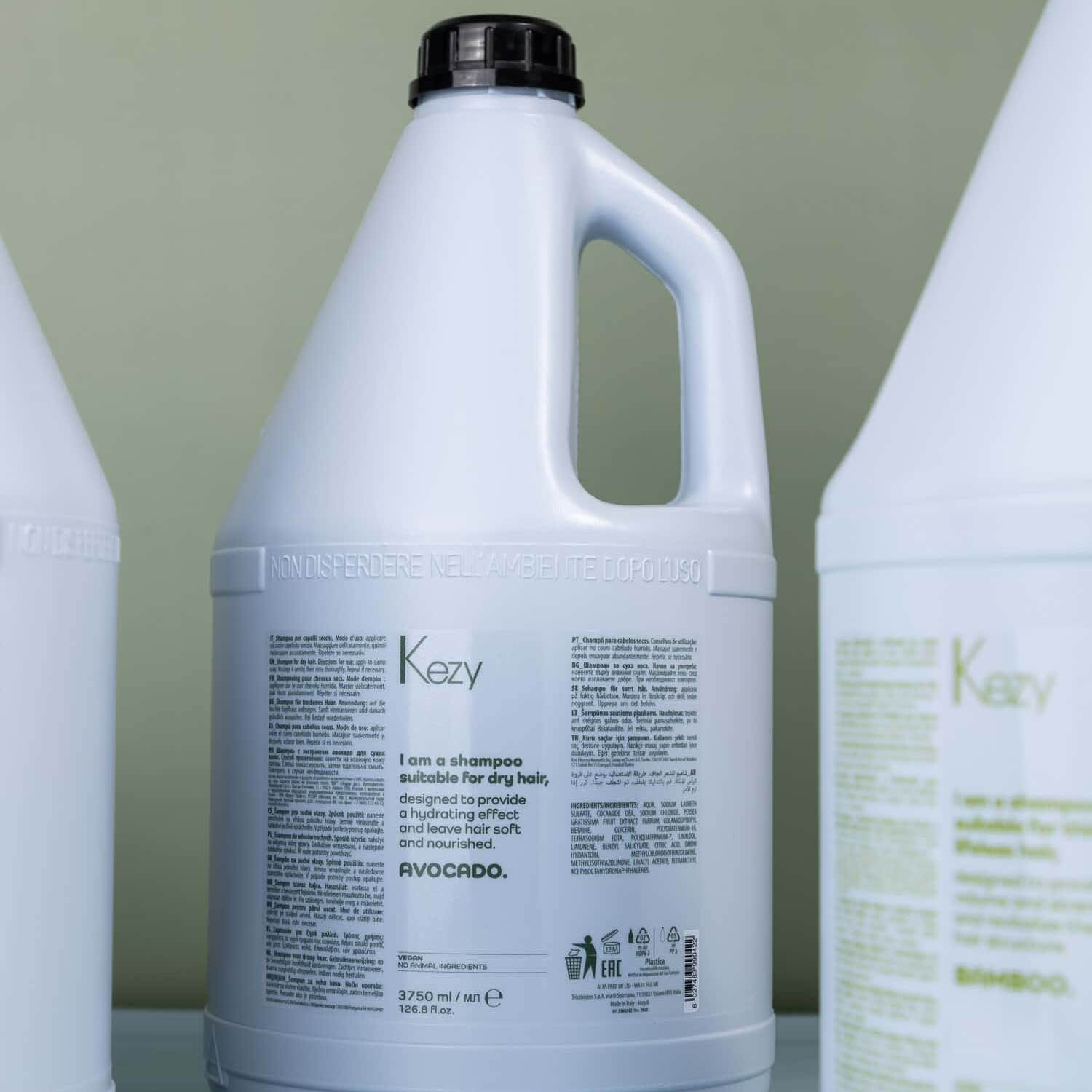 Шампунь для сухого волосся Kezy Avocado Shampoo, 3750 ml - 3