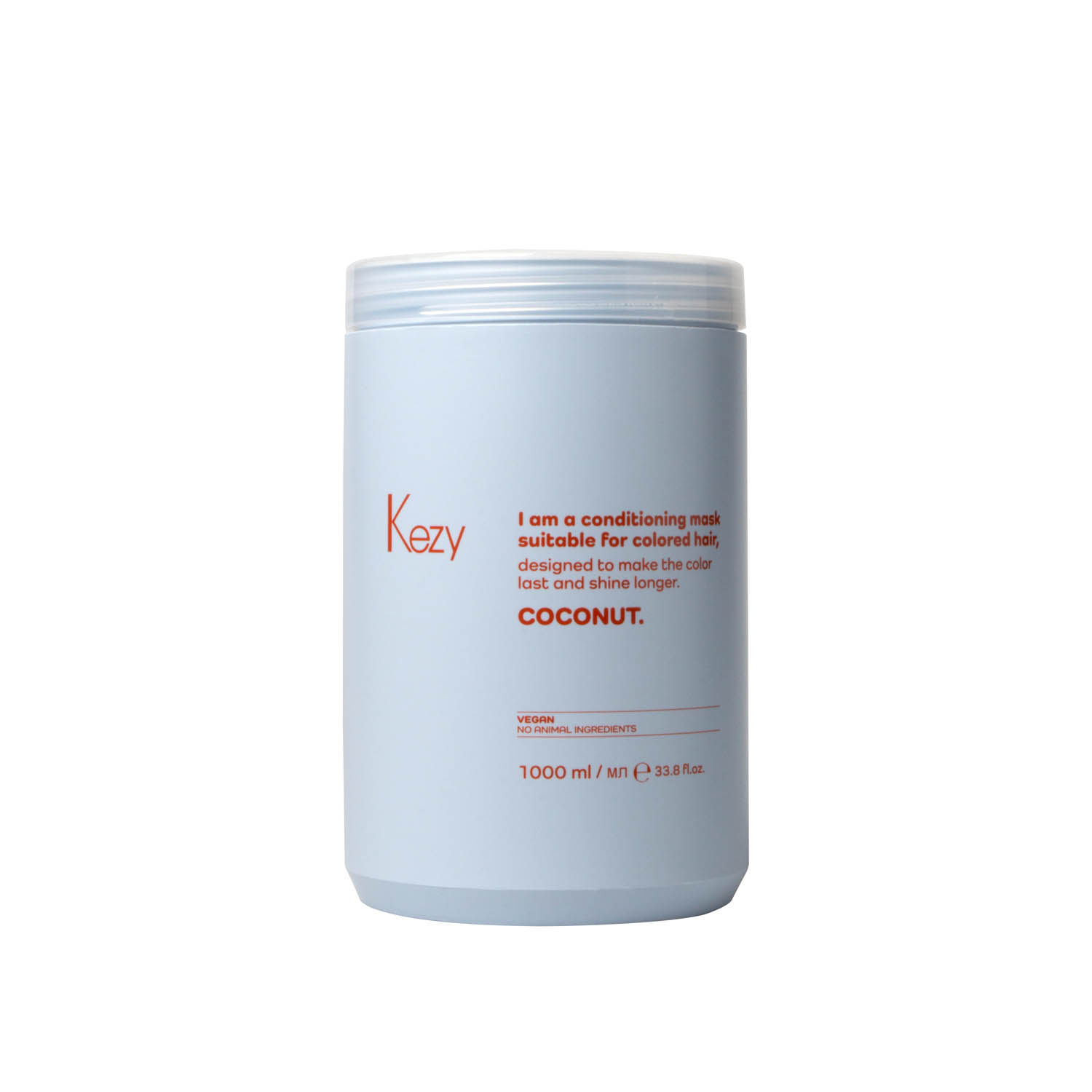 Кондиціонуюча ліпідна маска для фарбованого волосся Kezy Coconut Mask, 1000 ml - 1