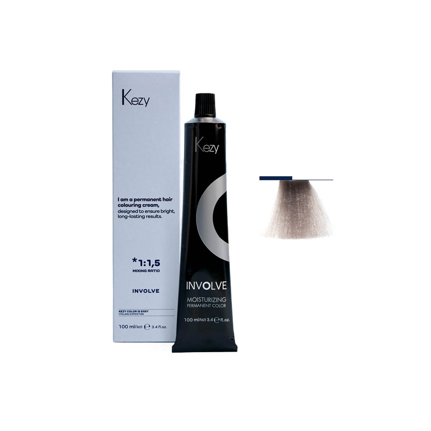 Крем-фарба для волосся Kezy Involve color 10.11 Intense Extra Light  Blond, 100 ml - 1