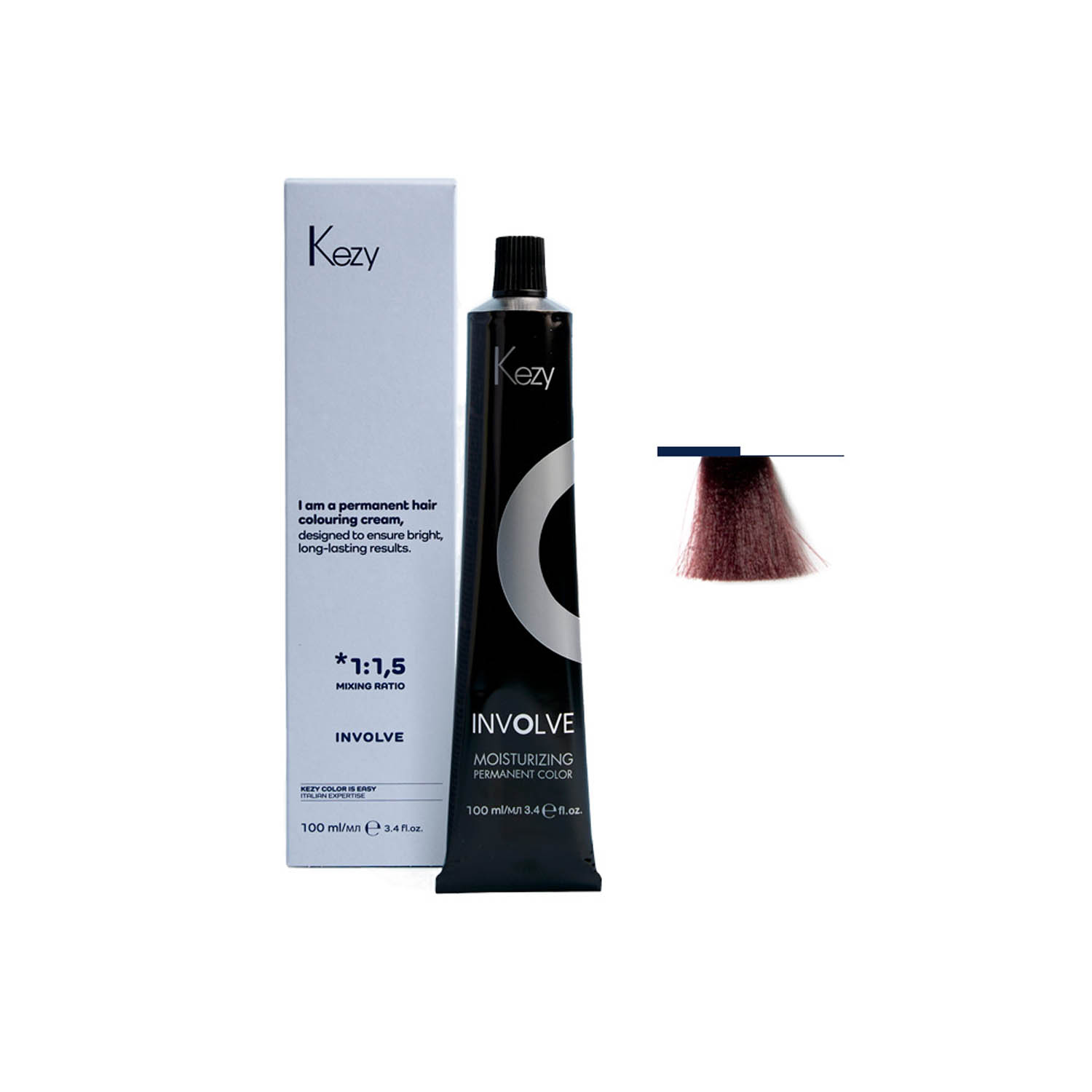 Крем-фарба для волосся Kezy Involve color 6.66 Intense Red Dark Blond, 100 ml - 1
