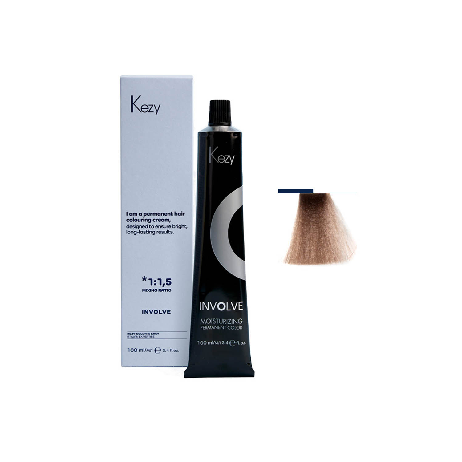 Крем-фарба для волосся Kezy Involve color 8.2 Beige Light Blond, 100 ml - 1