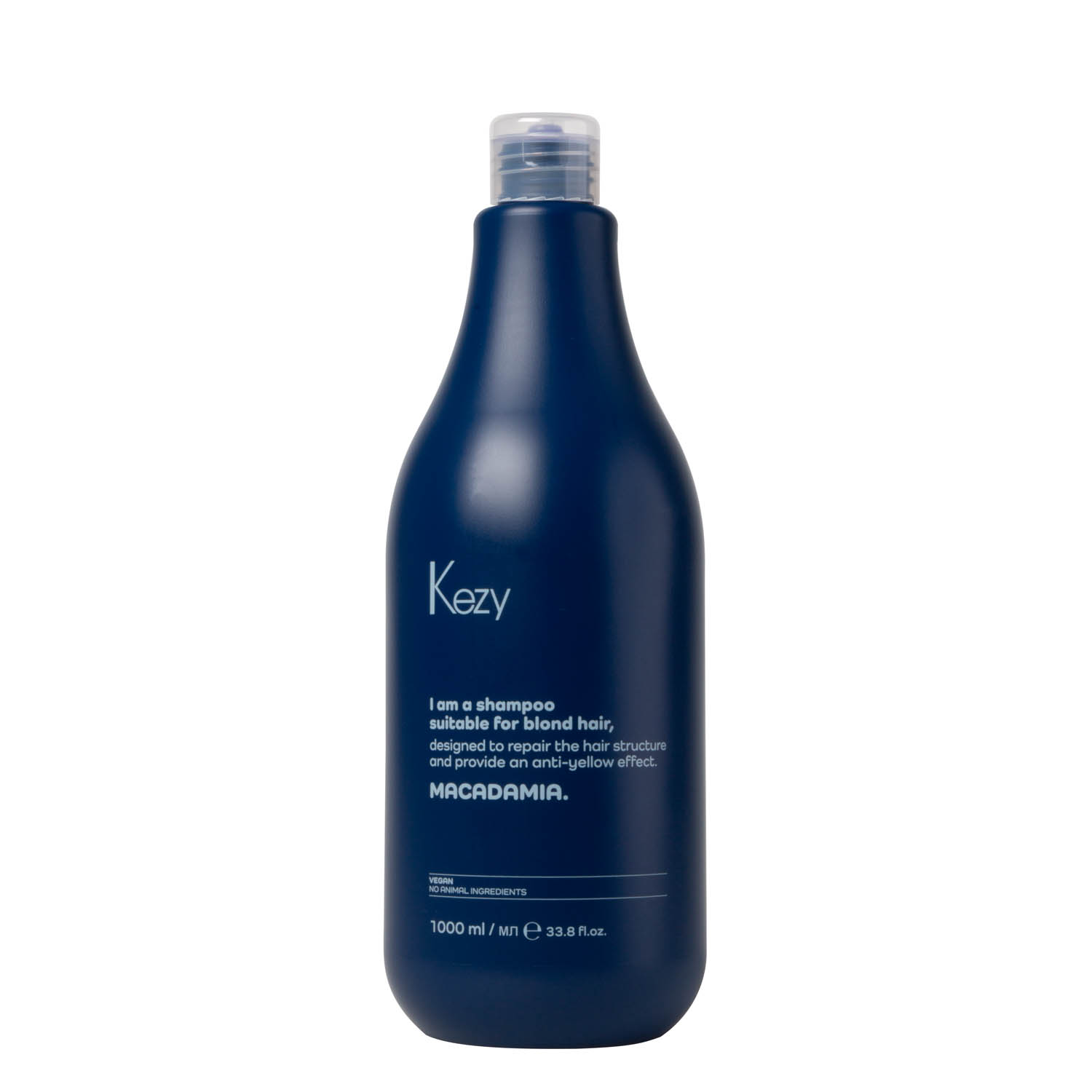 Шампунь проти жовтизни для світлого волосся Kezy Macadamia Anti -Yellow Shampoo, 1000 ml - 1