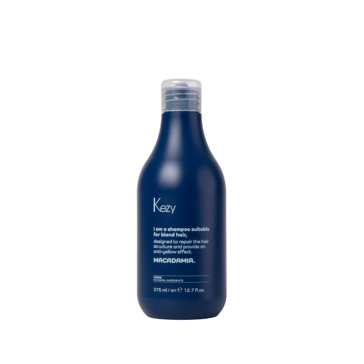 Шампунь проти жовтизни для світлого волосся Kezy Macadamia Anti -Yellow Shampoo, 375 ml - 1