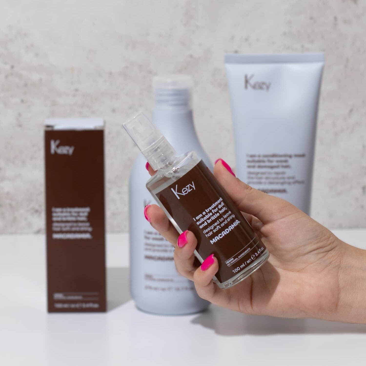 Олія для тьмяного та ламкого волосся Kezy Macadamia Oil, 100 ml - 3