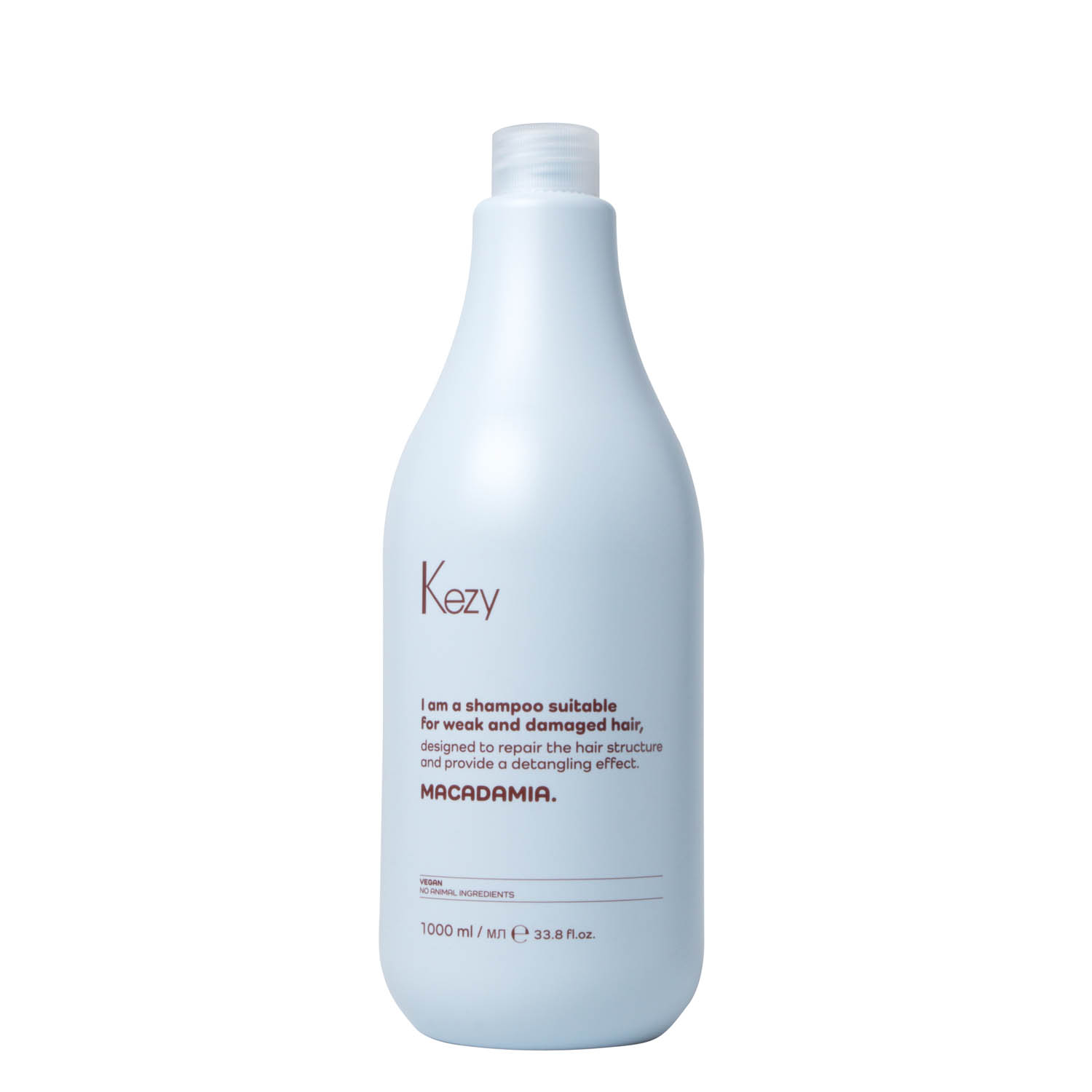 Шампунь для ослабленого та пошкодженого волосся Kezy Macadamia Shampoo, 1000 ml - 1
