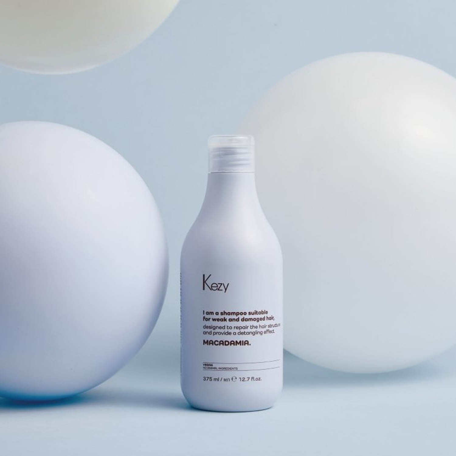 Шампунь для ослабленого та пошкодженого волосся Kezy Macadamia Shampoo, 375 ml - 3