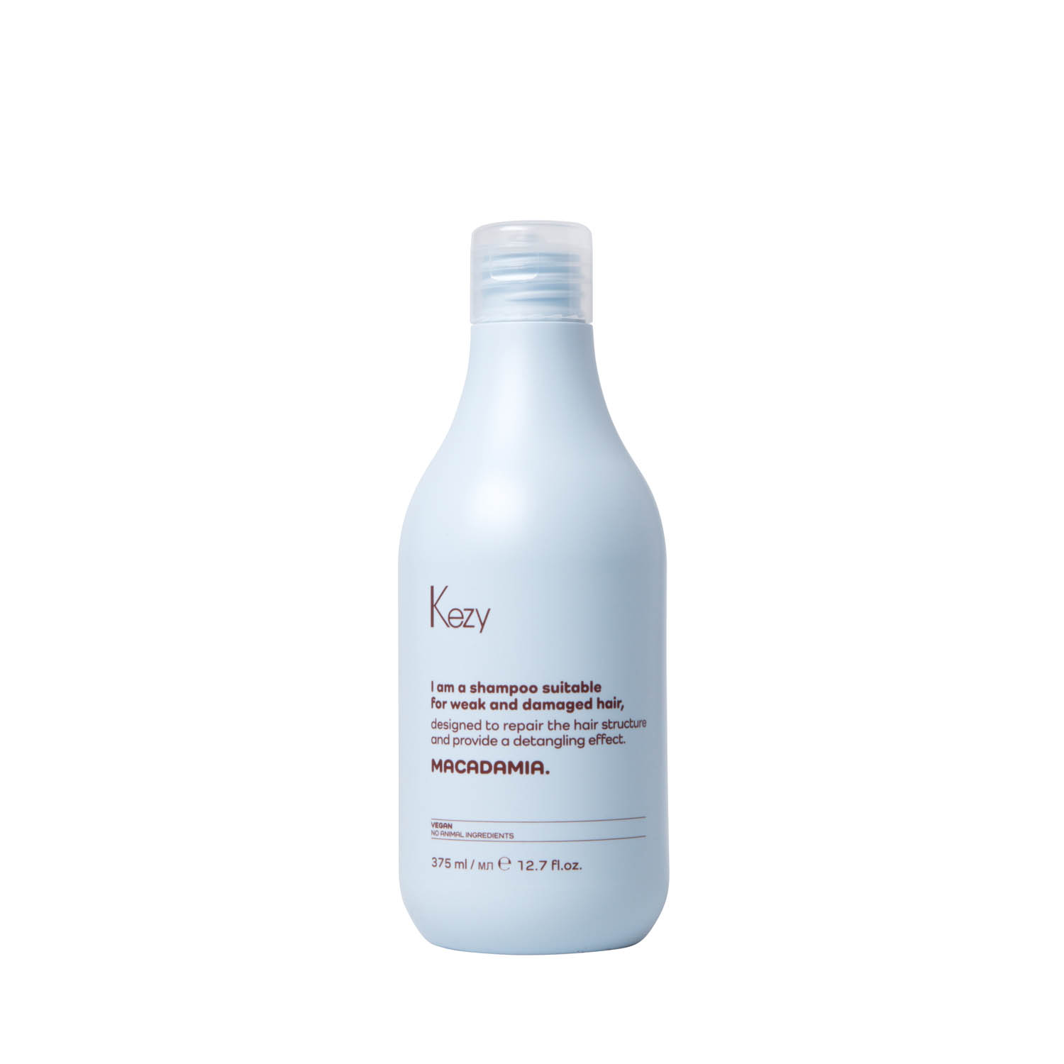 Шампунь для ослабленого та пошкодженого волосся Kezy Macadamia Shampoo, 375 ml - 1