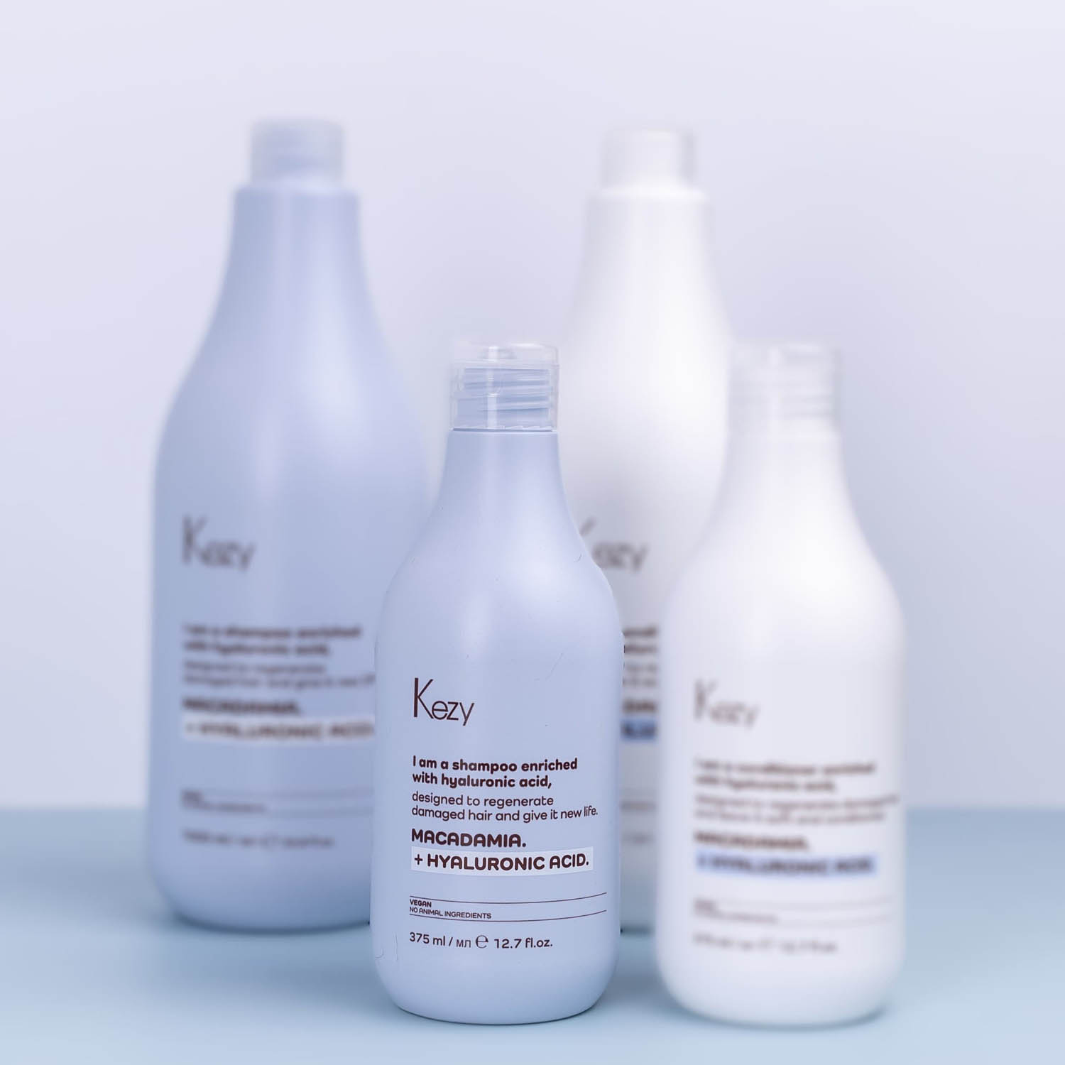 Реструктуруючий шампунь з гіалуроновою кислотою Kezy Macadamia Plus Shampoo, 375 ml - 3