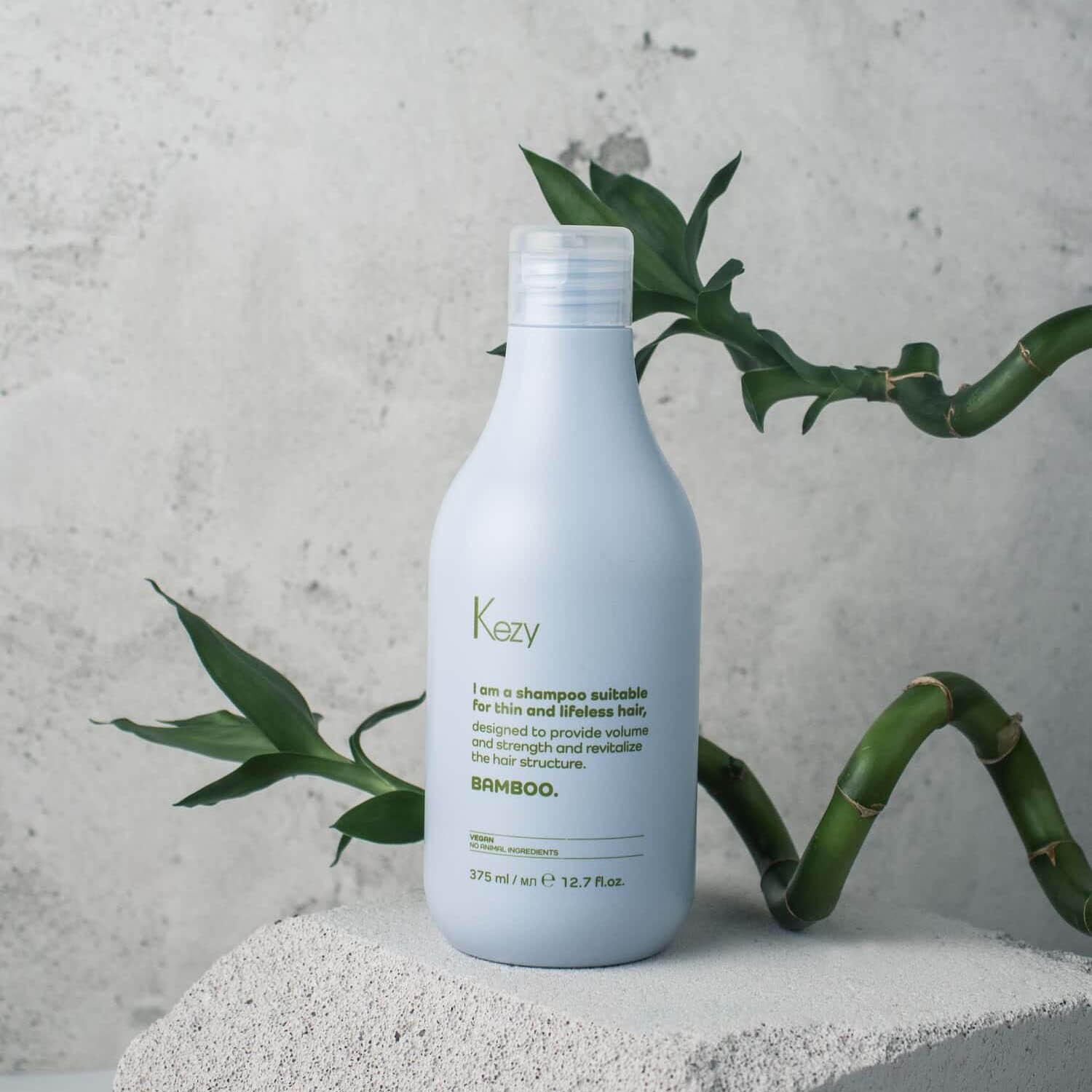 Шампунь для обʼєму тонкого волосся Kezy Bamboo Shampoo, 375 ml - 2