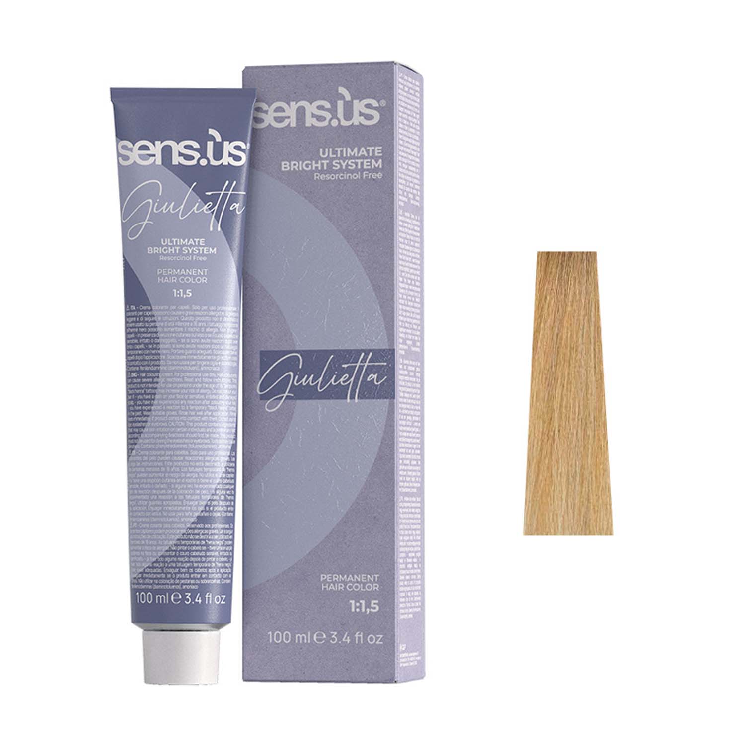 Крем-краска для волос Sens.ùs Giulietta 10.3 Platinum Golden Blonde, 100 ml