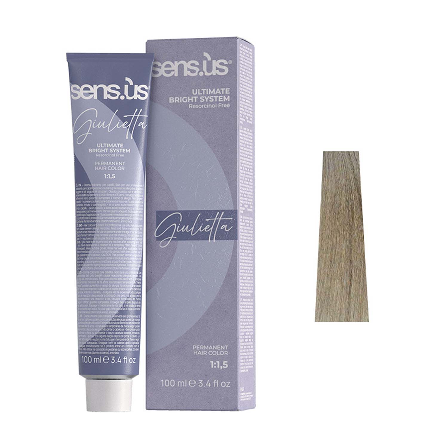 Крем-краска для волос Sens.ùs Giulietta 102 Superlightener Beige, 100 ml