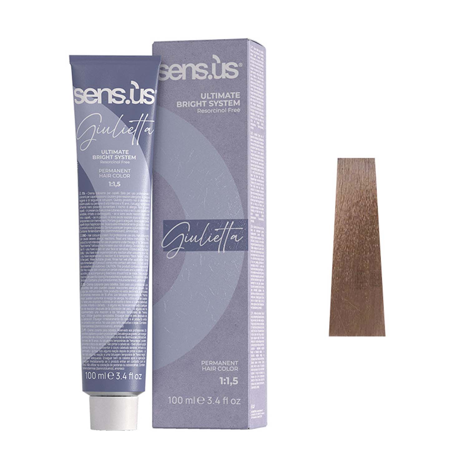 Крем-краска для волос Sens.ùs Giulietta 107 Superlightener Iris, 100 ml