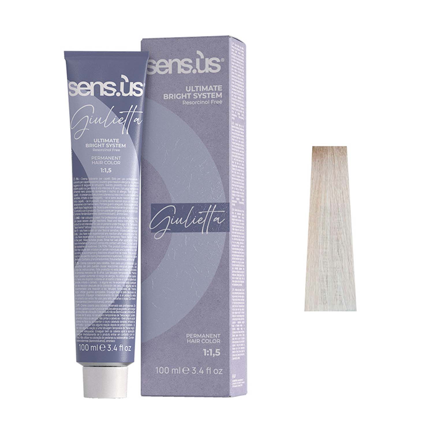 Крем-краска для волос Sens.ùs Giulietta 11.2 Ultra Platinum Beige Blonde, 100 ml