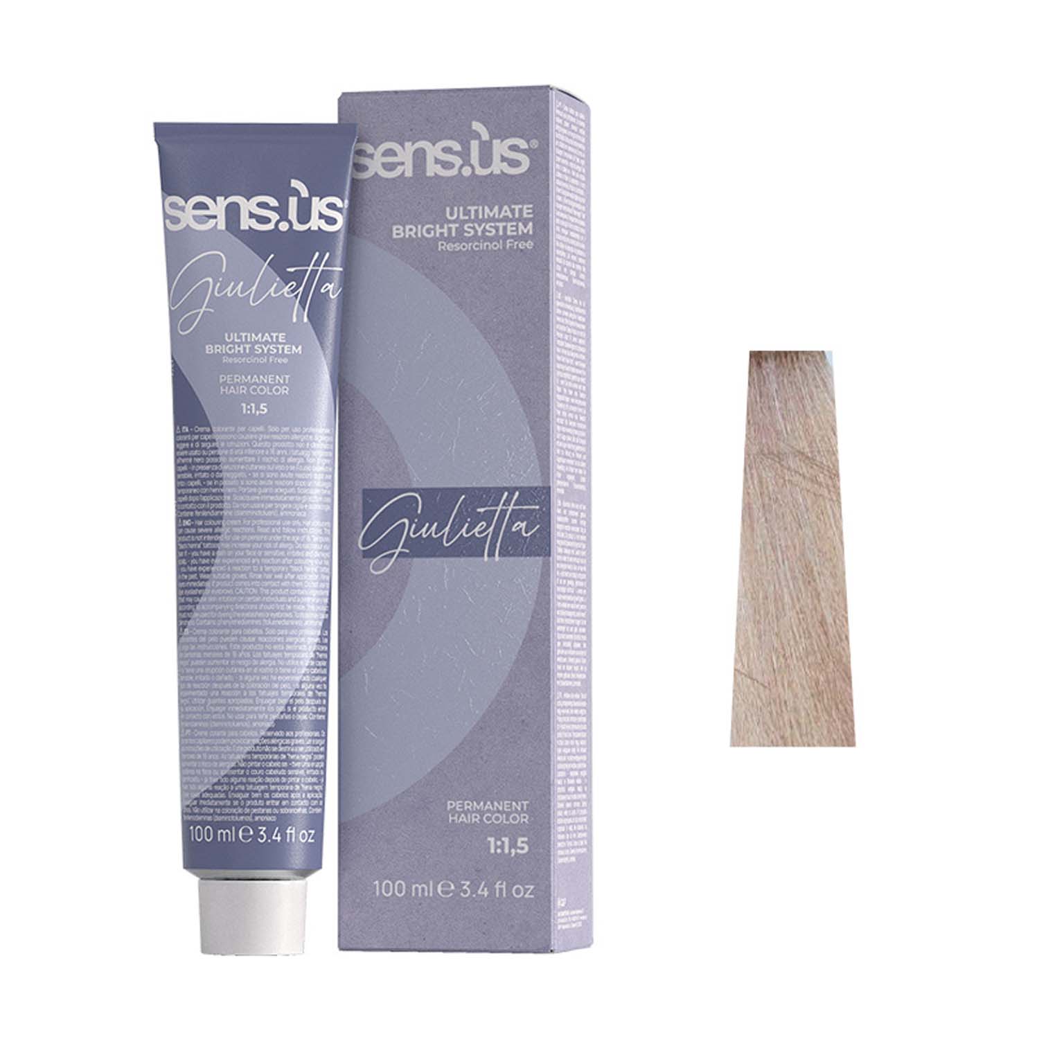 Крем-краска для волос Sens.ùs Giulietta 11.27 Ultra Platinum Violet Beige Blonde, 100 ml