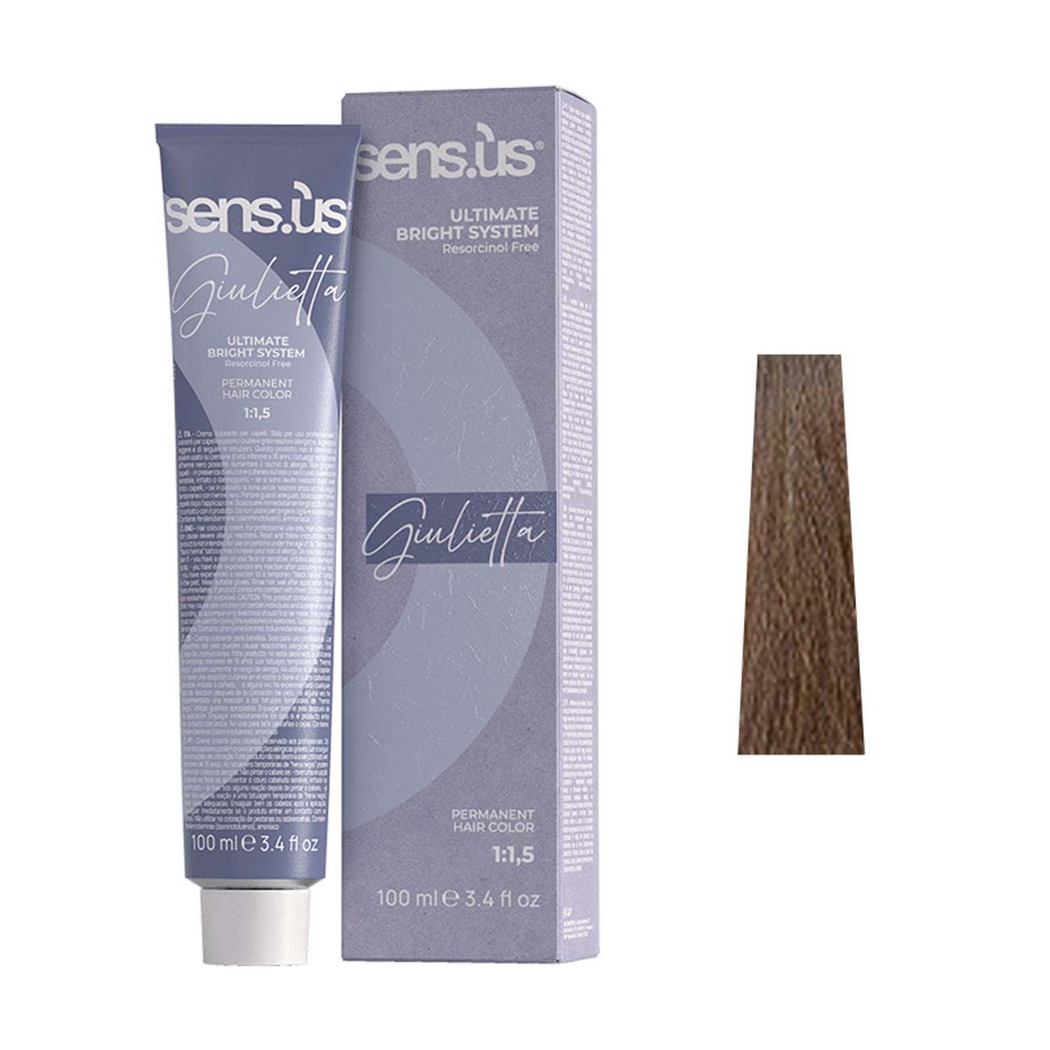 Крем-краска для волос Sens.ùs Giulietta 7.02 Beige Natural Blonde, 100 ml