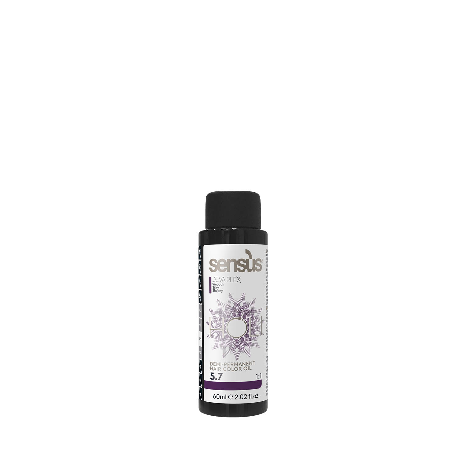 Фарба для волосся масляна безаміачна Sensus Holi 5.7 Light Violet Chestnut, 60 ml - 1